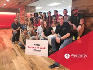 National PA Week 2017 - featured image of Weatherby team celebrating National PA Week
