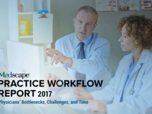 Weatherby Healthcare - 2017 Medscape Report Highlights - Featured image of Medscape practice workflow management report cover