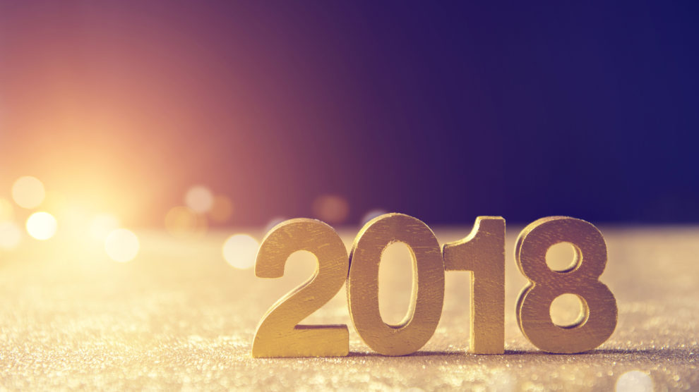 Weatherby Healthcare - new year resolutions for healthcare professionals - featured image of black and gold 2018 new year decoration