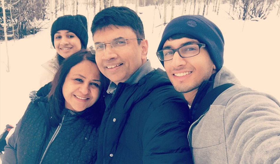 Dr. Bhadriraju and family on assignment