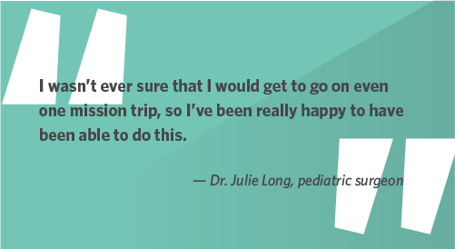 Quote from Dr. Long about being able to go on a medical mission trip thanks to working locums