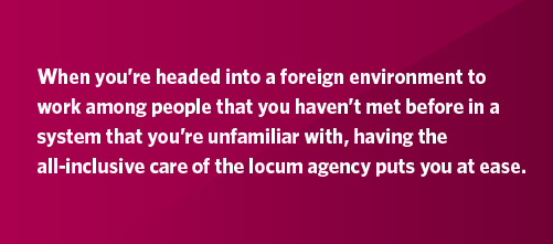 Quote from Dr. Kusnezov about why locums agencies can be a good partner