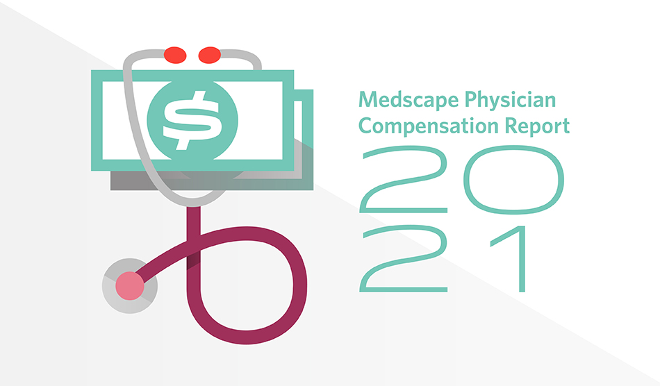 graphic of physician salary report 2021