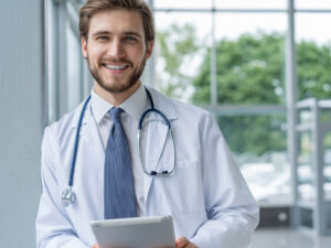 physician happy from choosing a locum tenens assignment