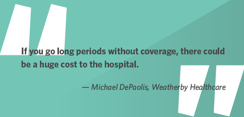 Quote from Michael DePaolis about lack of coverage being costly to hospitals