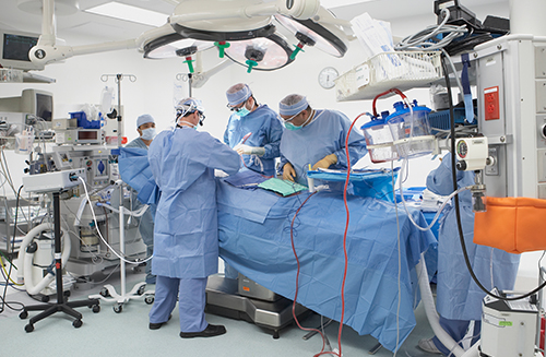 surgical team operating
