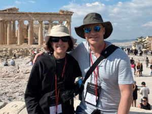 Dr Quinn and wife in Greece