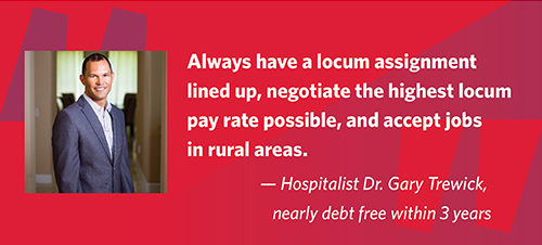 Dr Gary Trewick quote on med school debt