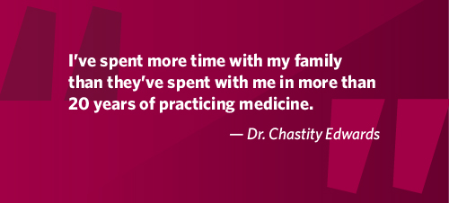 Dr Edwards quote on spending more time with family