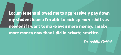 Pull quote Dr Gehlot on paying down debt