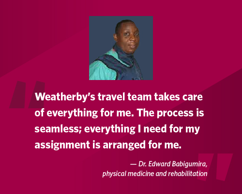 Dr Babigumira quote on Weatherby travel team