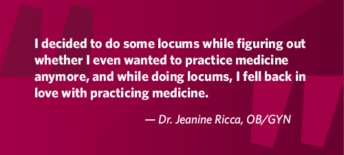 Dr. Jeanine Ricca and locums