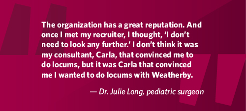 Why Dr. Long likes working with Weatherby