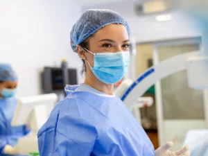 Surgical PA at work in an operating room