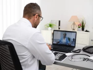 locums tenens physician doing telehealth