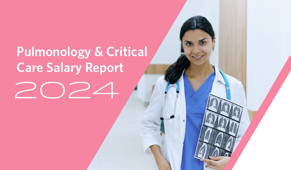 physician with graphic saying 2024 pulmonology salary report