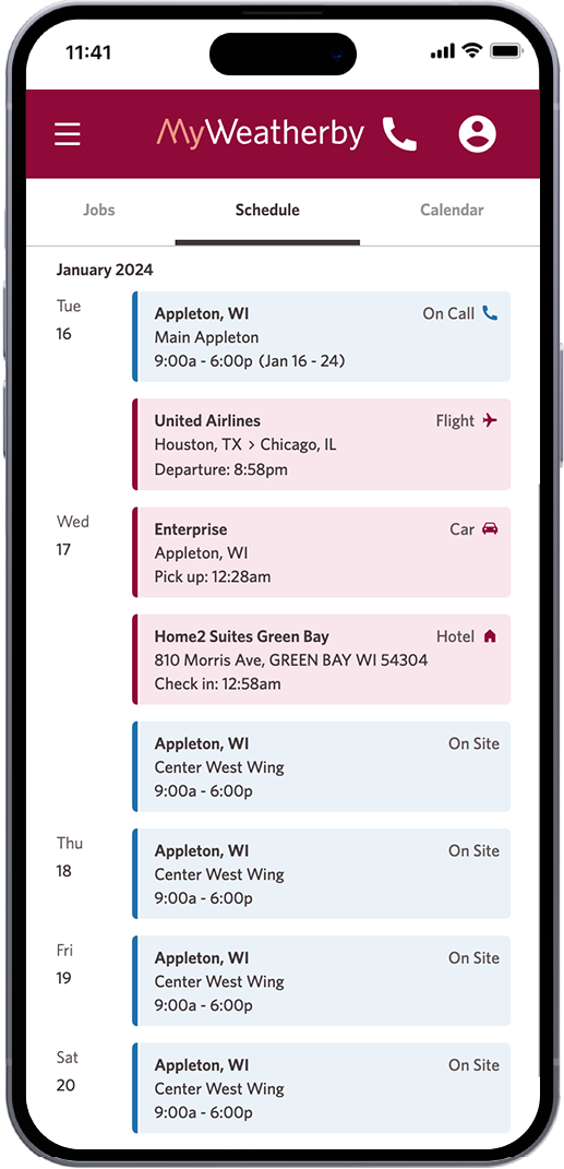 Phone screenshot schedule